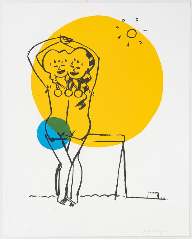 Mapp, 4 litografier,"5Th IAAF World Championships in Athletics Götebog 1995".