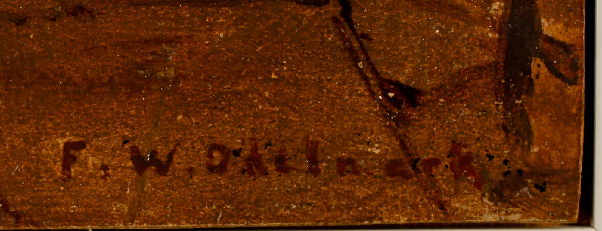FRANS WILHELM ODELMARK, olja på pannå, signerad.