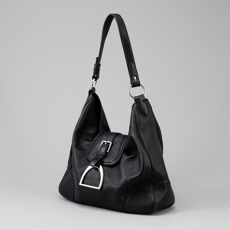 A leather handbag by Ralph Lauren.