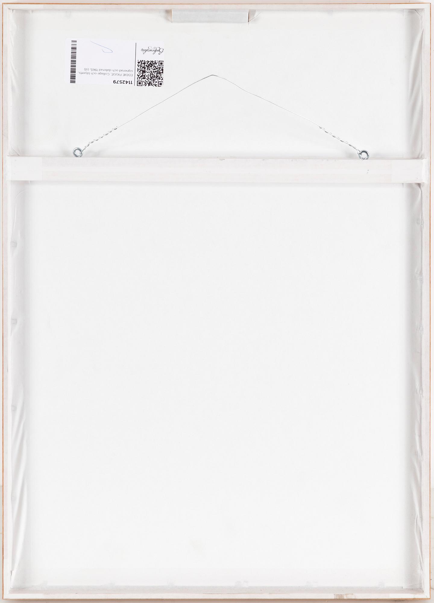 EDDIE FIGGE, collage and pencil, signed and dated 1965.