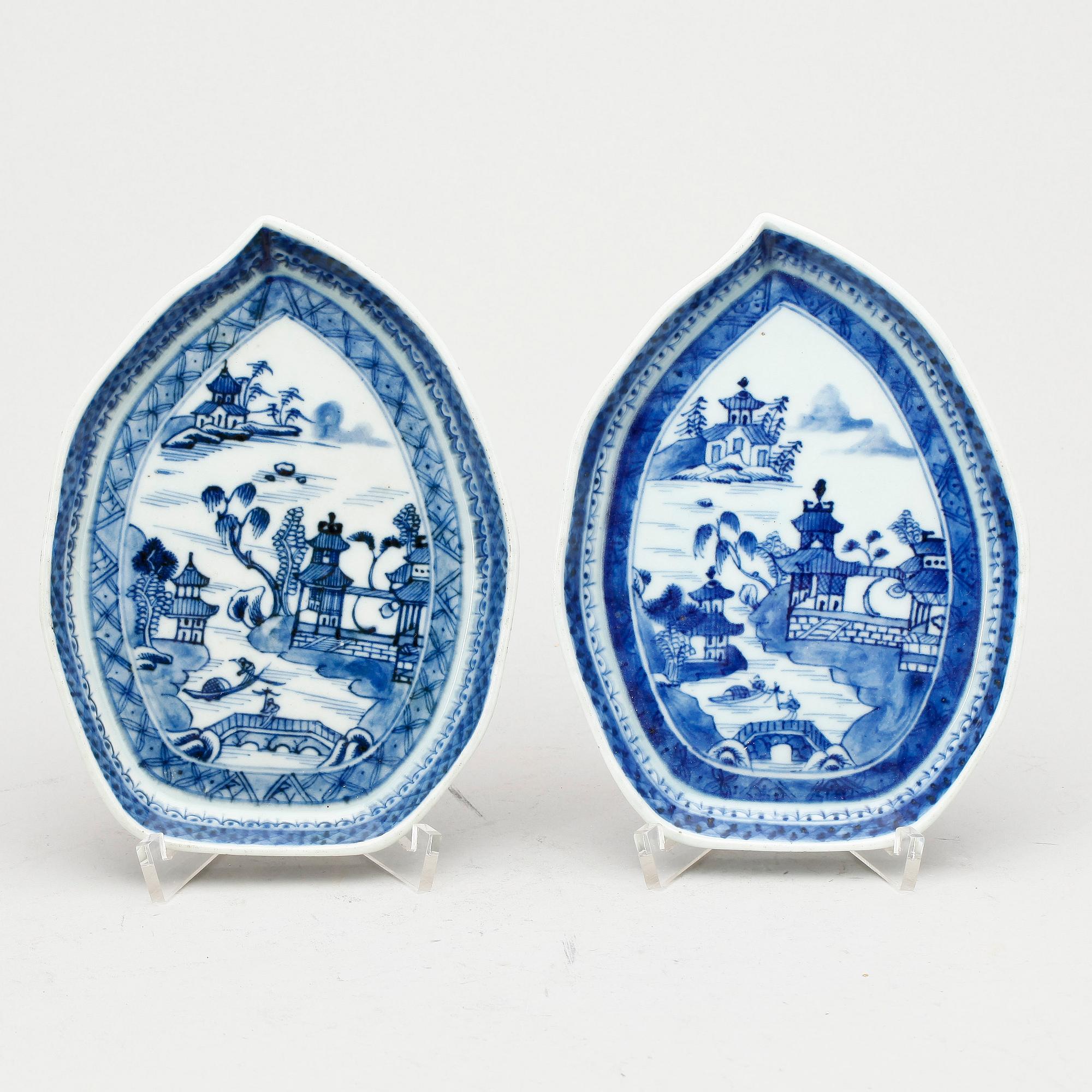 FAT, 2 st, porslin, Kina, Qianlong, 1736-1795.