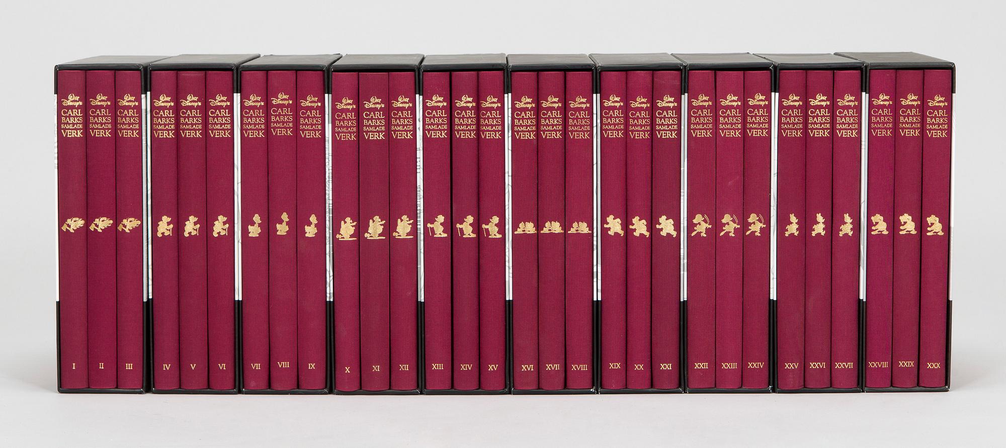 Carl Barks, "Carl Barks' Collected Works", 30 volumes, Egmont Publishing 2005-2008.