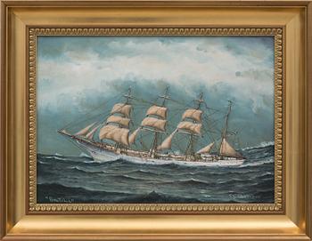 STURE LINDSTRÖM, olja på duk, signerad, samt medföljande bok.