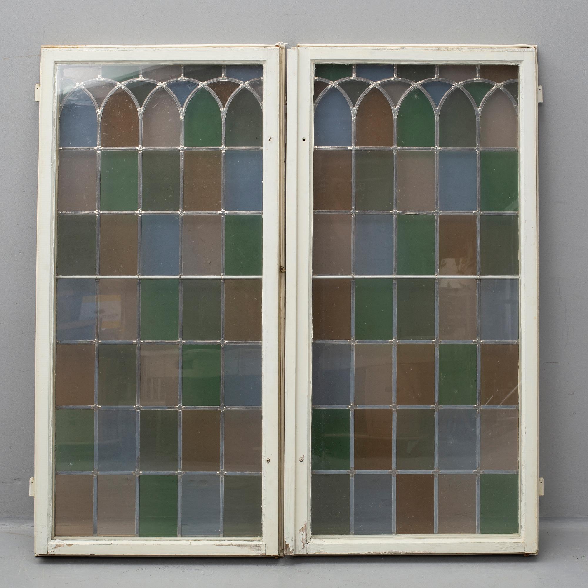 a pair of early 20th century windows.