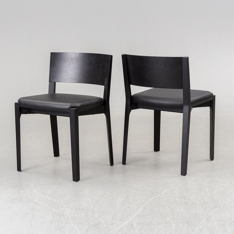 PIERO LISSONI, four 'Lario' oak chairs from Porro, Italy.