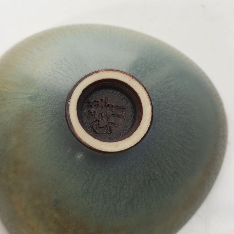 Berndt Friberg, a pair of bowls, and a vase, stoneware, Gustavsberg studio, 1954; 1972 and 1974.