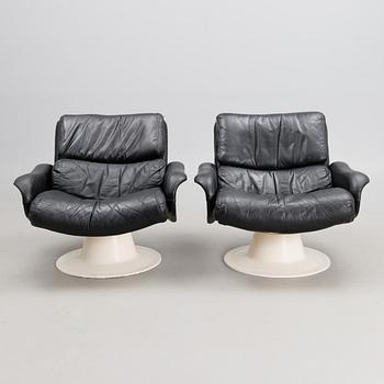A pair of 1970s "Saturnus" lounge chair for Haimi, Finland.