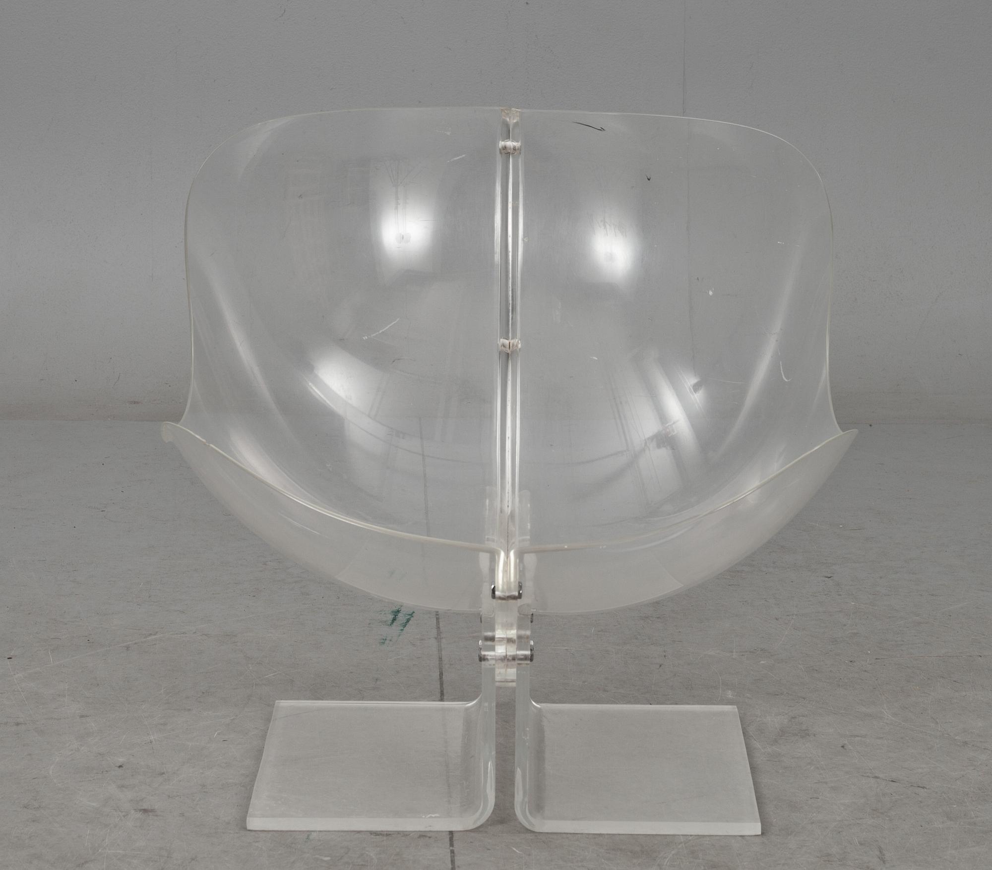 FÅTÖLJ, formgiven av Boris Tabakoff, Belgien, 1970-tal.