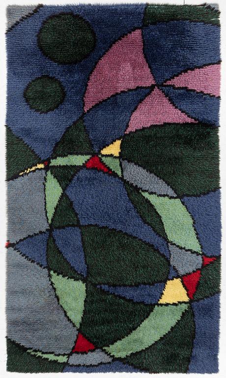Rug, rya, approx. 245 x 142 cm.