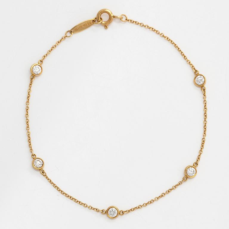 Tiffany & Co, Elsa Peretti, armband, "Diamonds by the Yard", 18K guld med diamanter.