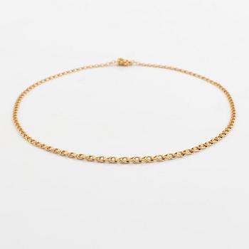 Collier, 18K guld, doserad bismarcklänk.