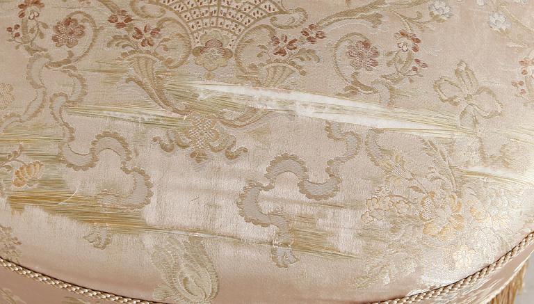 FÅTÖLJER, 1 par, sent 1800-tal.