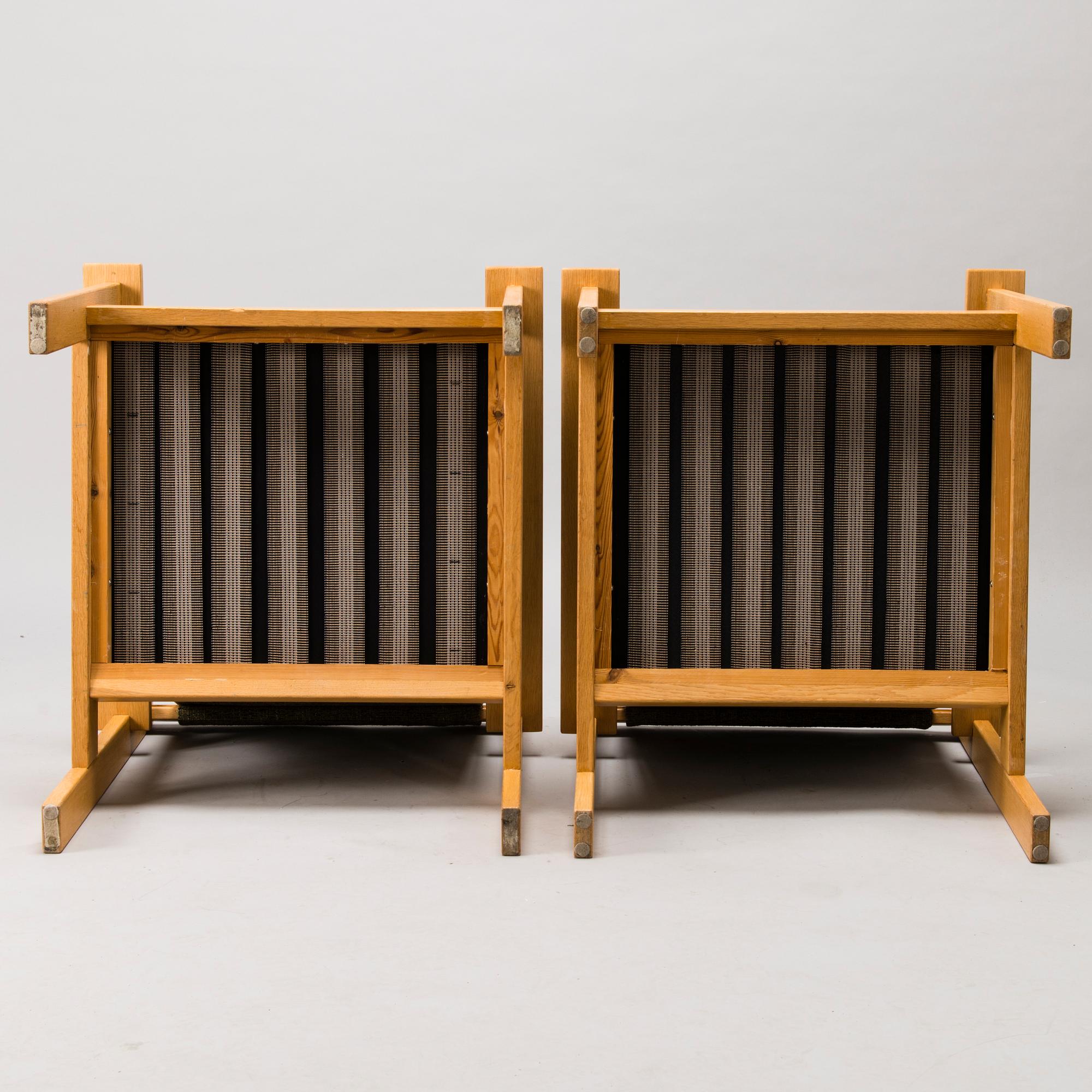 CARL GUSTAF HIORT AF ORNÄS, fåtöljer ett par, "Tapio", för Puunveisto Oy - Träsnideri Ab 1960-tal.