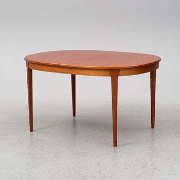 CARL MALMSTEN, A 'Herrgården' table with six chairs and two leaves.