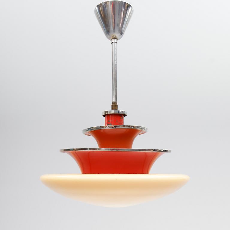 TAKLAMPA, art déco, 1900-talets första kvartal. Höjd ca 48 cm.