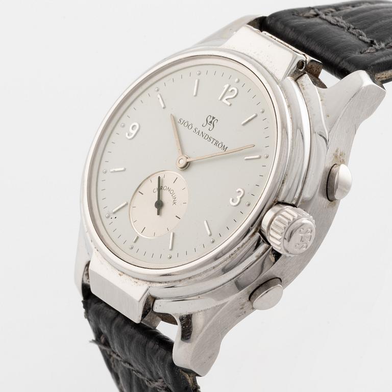 Sjöö Sandström, Chronolink, Worldtimer UTC, armbandsur, 40 mm.