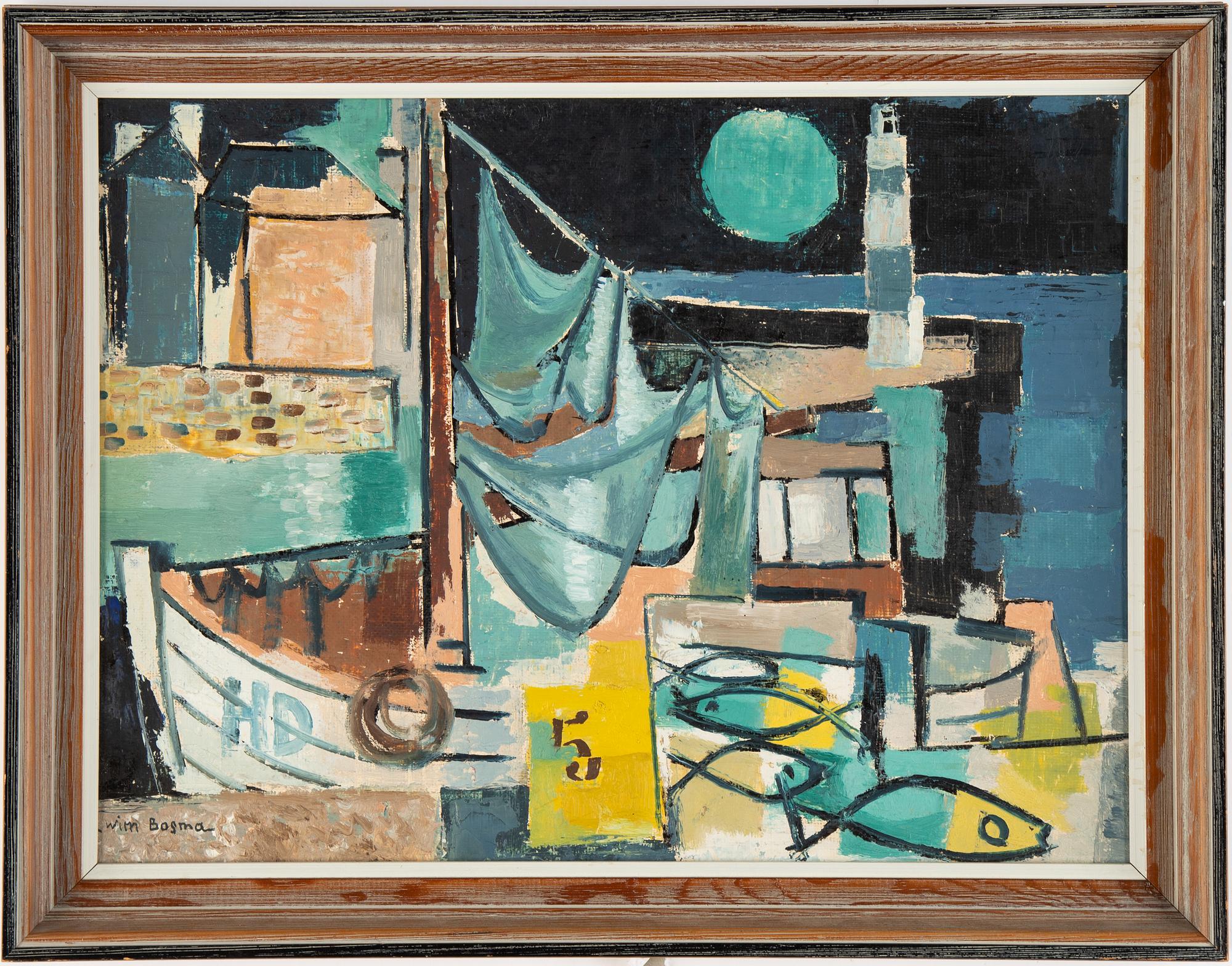 Wim Bosma, oil on panel, signed.