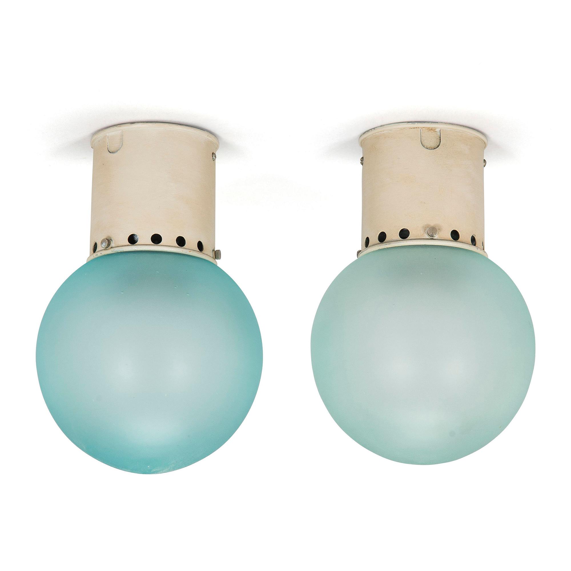 Paavo Tynell, a pair of 1930s ceiling / wall lights model 2205 for Taito.