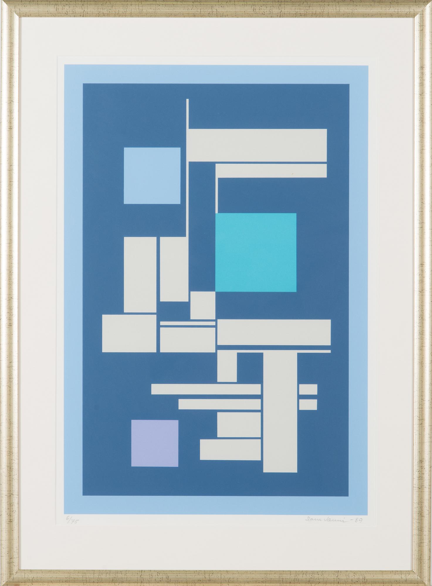 Sam Vanni, serigrafi, signerad och daterad-89. Numrerad 6/75. - Bukowskis