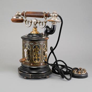 BORDSTELEFON, "Kaffekvarnen", L M Ericsson, Stockholm, omkring 1900.
