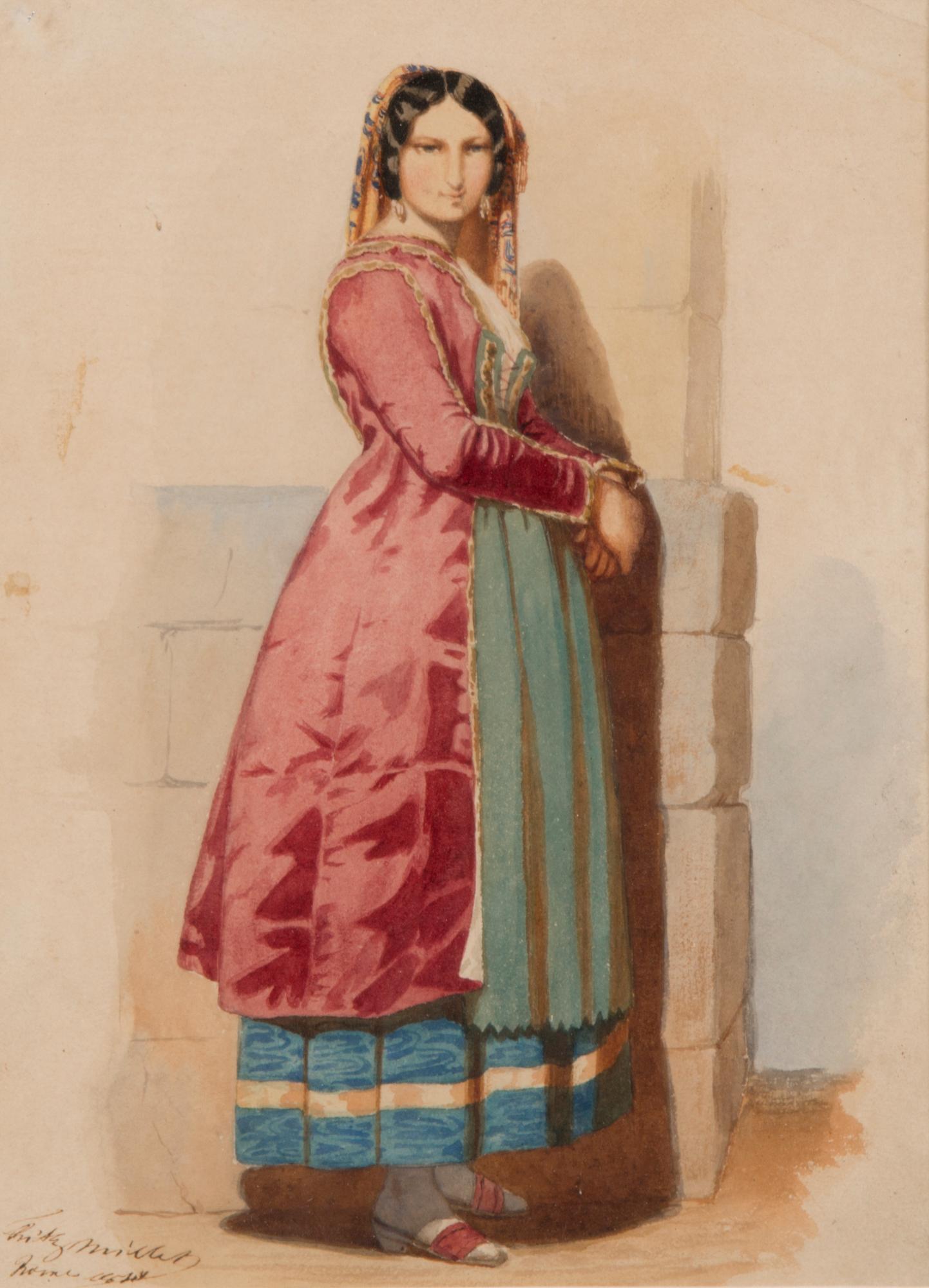 FRITZ MILLER, watercolour, signed and dated Rome 1847.