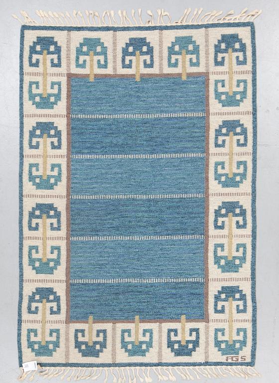 Anna-Greta Sjöqvist, a carpet, flat weave, signed AGS, ca 198 x 138 cm.