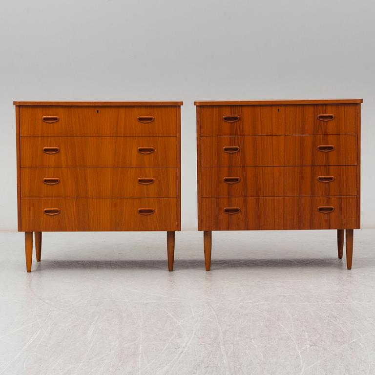 BYRÅER, ett par, 1900-talets andra hälft.