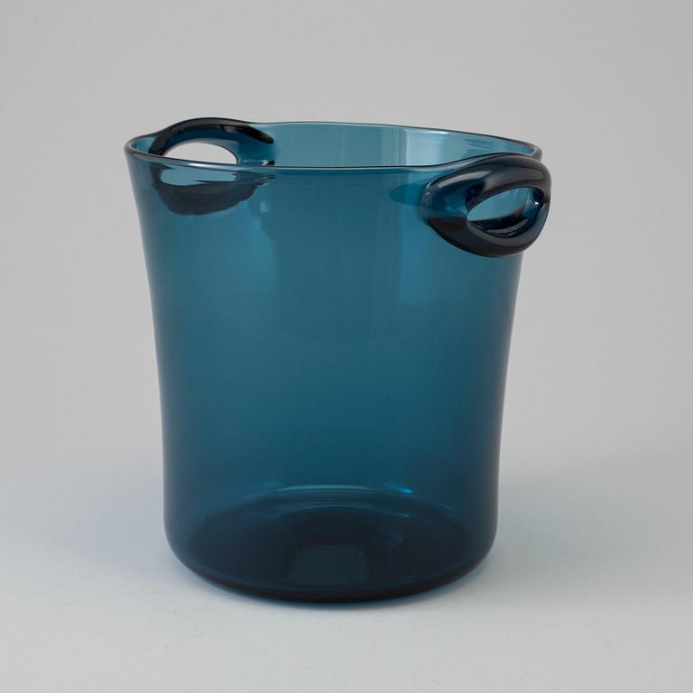 NILS LANDBERG, champagnekylare, glas, Orrefors, 1950-tal.