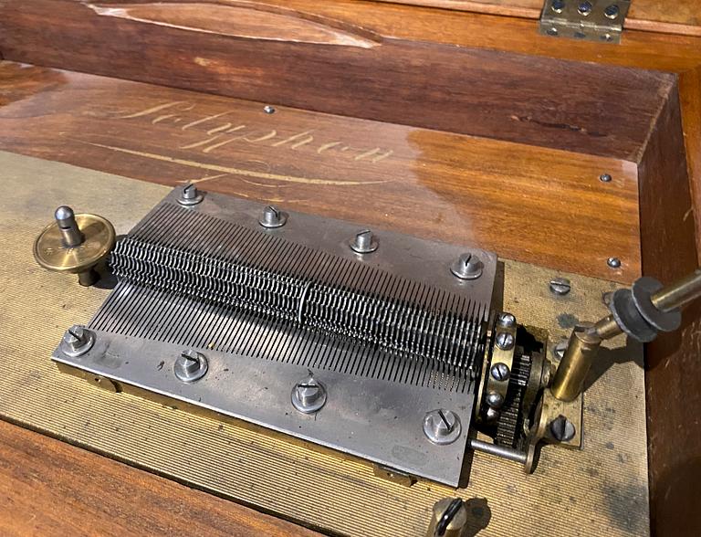 A German Symphonion music box, Jul. Heinr. Zimmermann, Leipzig, late 19th Century.