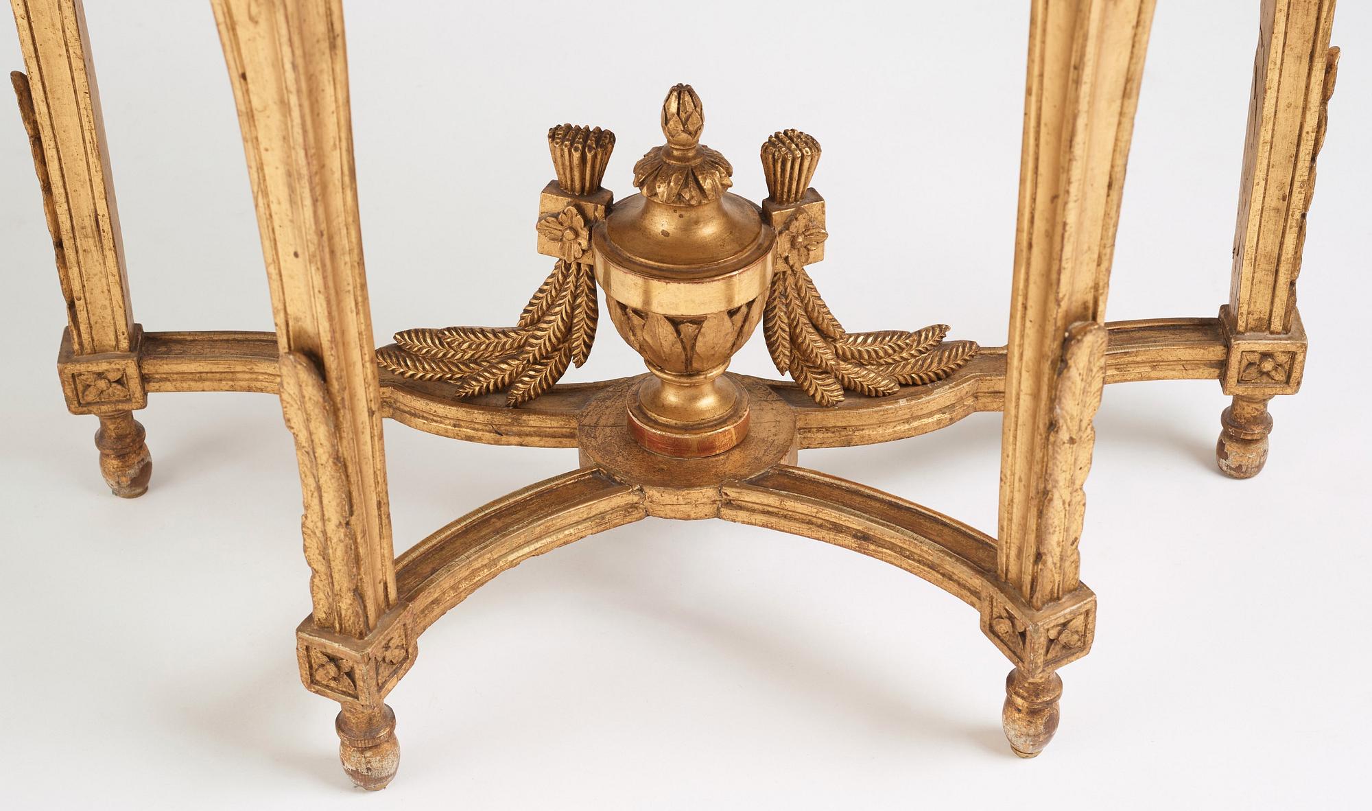 A Gustavian console table, Stockholm, second part of the 18th century.