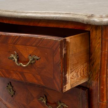 A Rococo chest of drawers, second half of the 18th century.