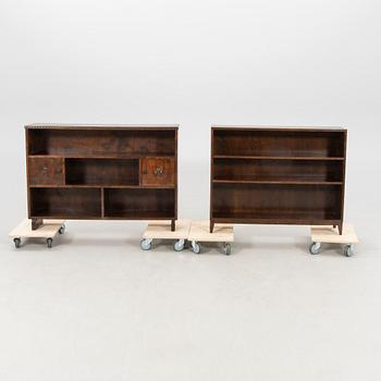 Bookshelves, 2 pcs from the 1930s/40s.