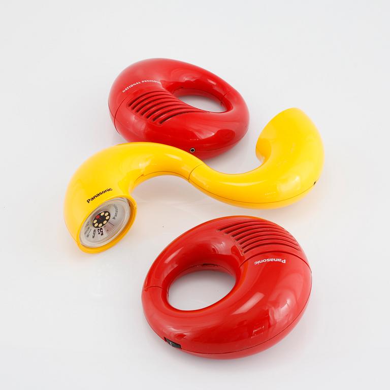 RADIOAPPARATER, 3 st, Toot-a-loop, Panasonic, Japan, 1900-talets tredje kvartal.