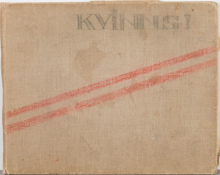 CARL JENSEN-CARLÉN, a scetch book with drawings, mixed media, 27 pages, partially signed C.C.