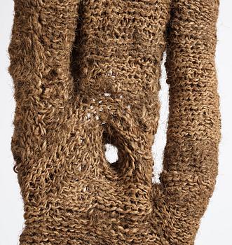 Ewa Pachucka, sculpture "The Open man", crocheted, ca 124 x 47 cm, signed Eva Jaroszyńska 1969.