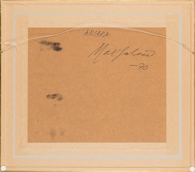 Max Salmi, olja på pannå, signerad och daterad -70.