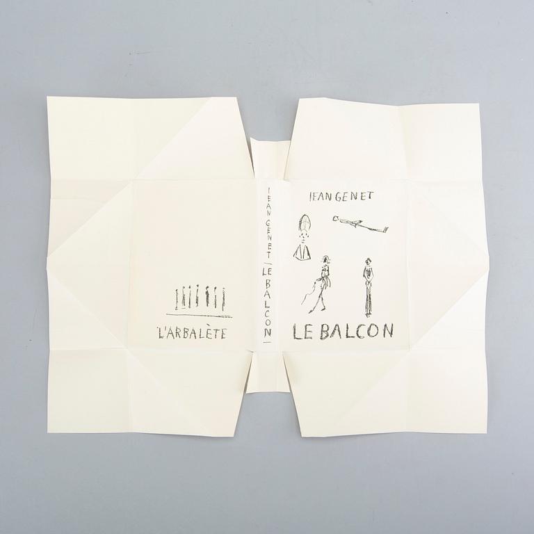 Bok, Jean Genet, "Le Balcon" med omslag originallitografi av Alberto Giacometti.