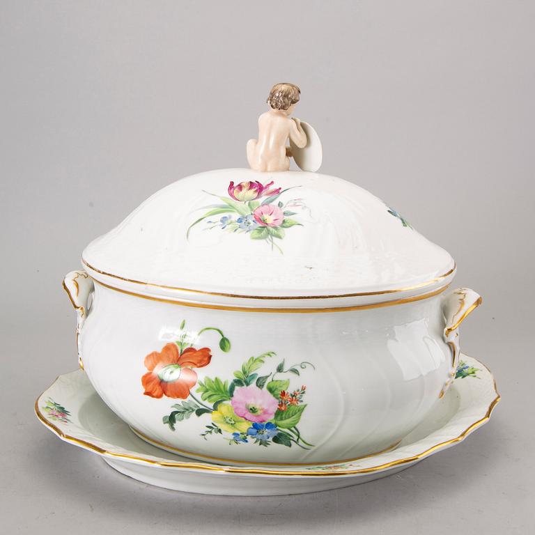 TERRIN samt FAT, "Sachsisk blomst", Royal Copenhagen.