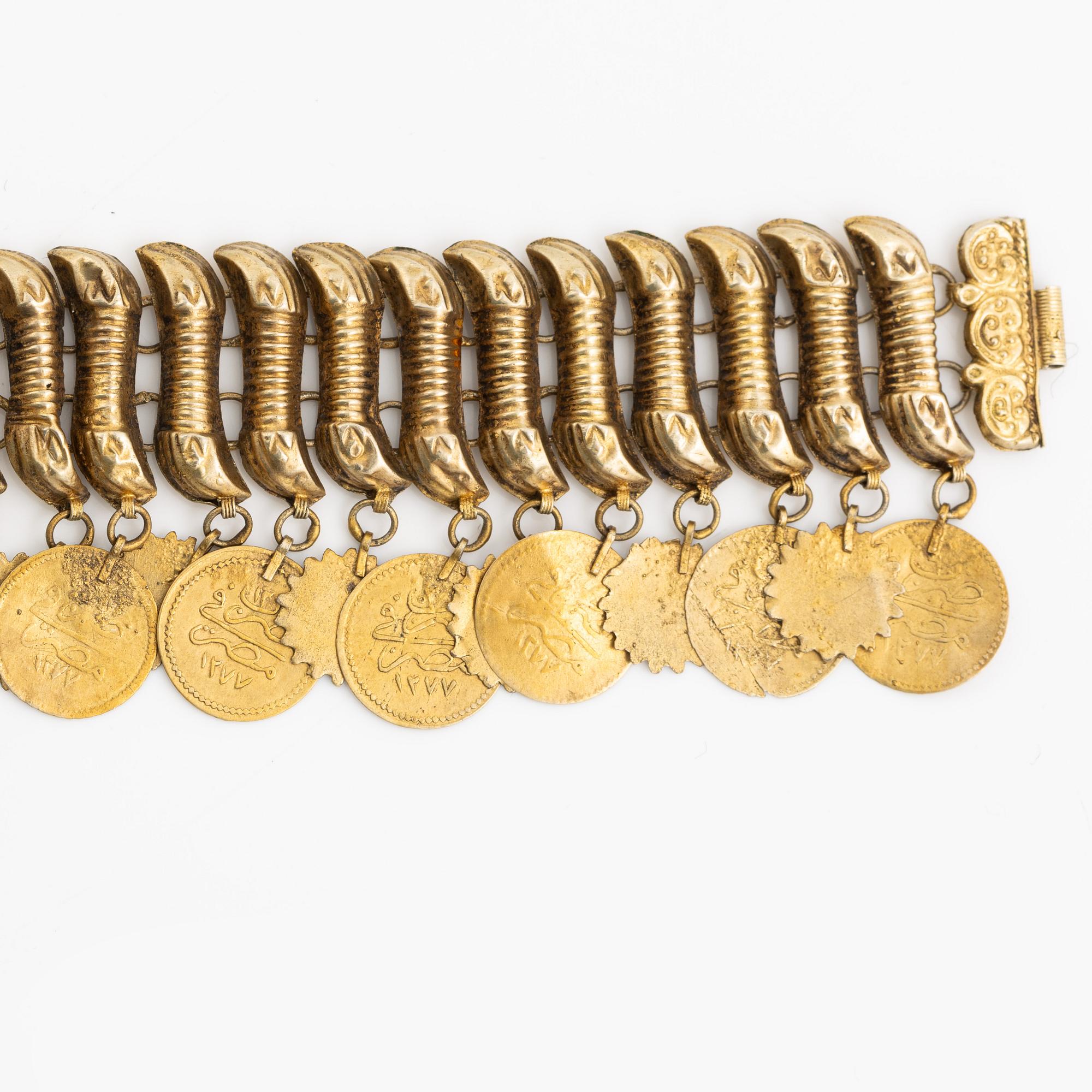 An Ottoman gold Necklace Turkey, 19th century.