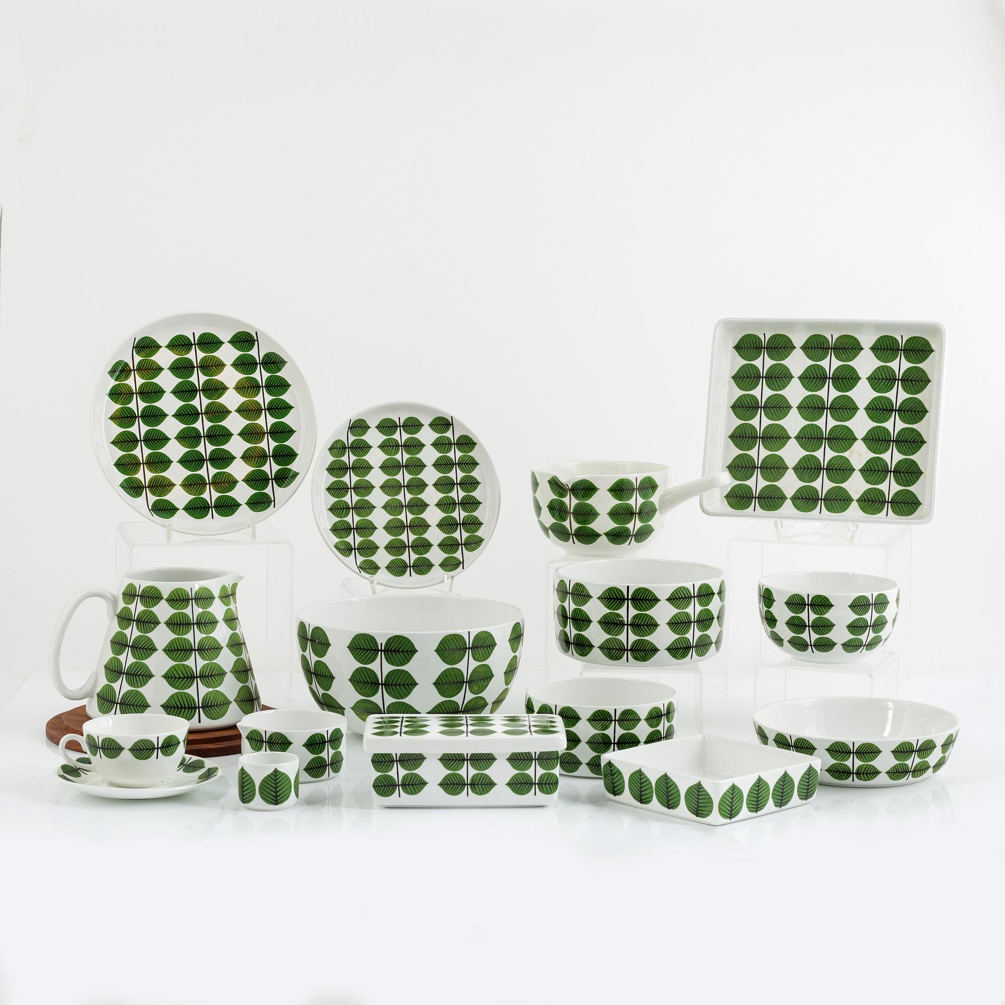 Stig Lindberg, dinner service, 66 pieces, earthenware, "Berså", Gustavsberg.