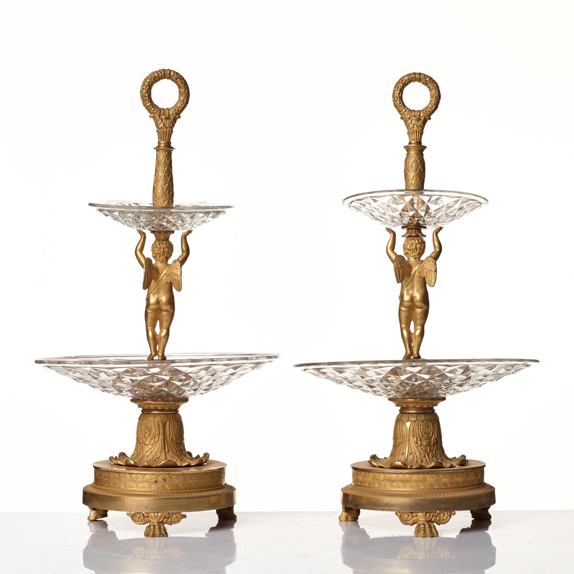 BORDSUPPSATSER, ett par, i Pierre Philippe Thomires art, Paris, 1800-talets början, Empire.
