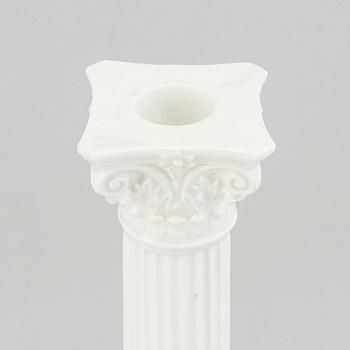 Gustavsberg, ljusstakar ett par, flintgods, 1900-talets början.