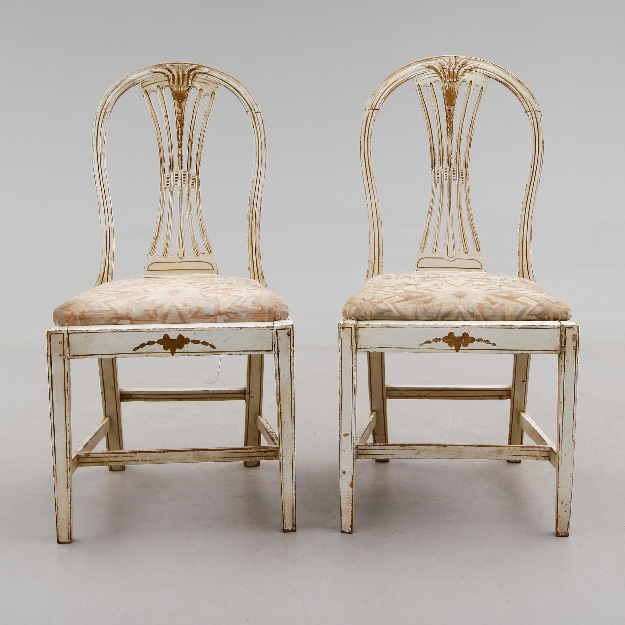 STOLAR, 1 par, sengustavianska, omkring år 1800.