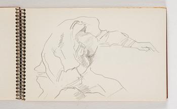 Lotte Laserstein, 10 små skissblock med teckningar.