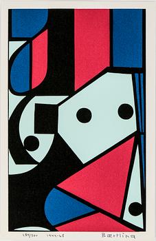Olle Baertling · OLLE BAERTLING, färgserigrafi, 1949-68, signerad och numrerad 284/300.