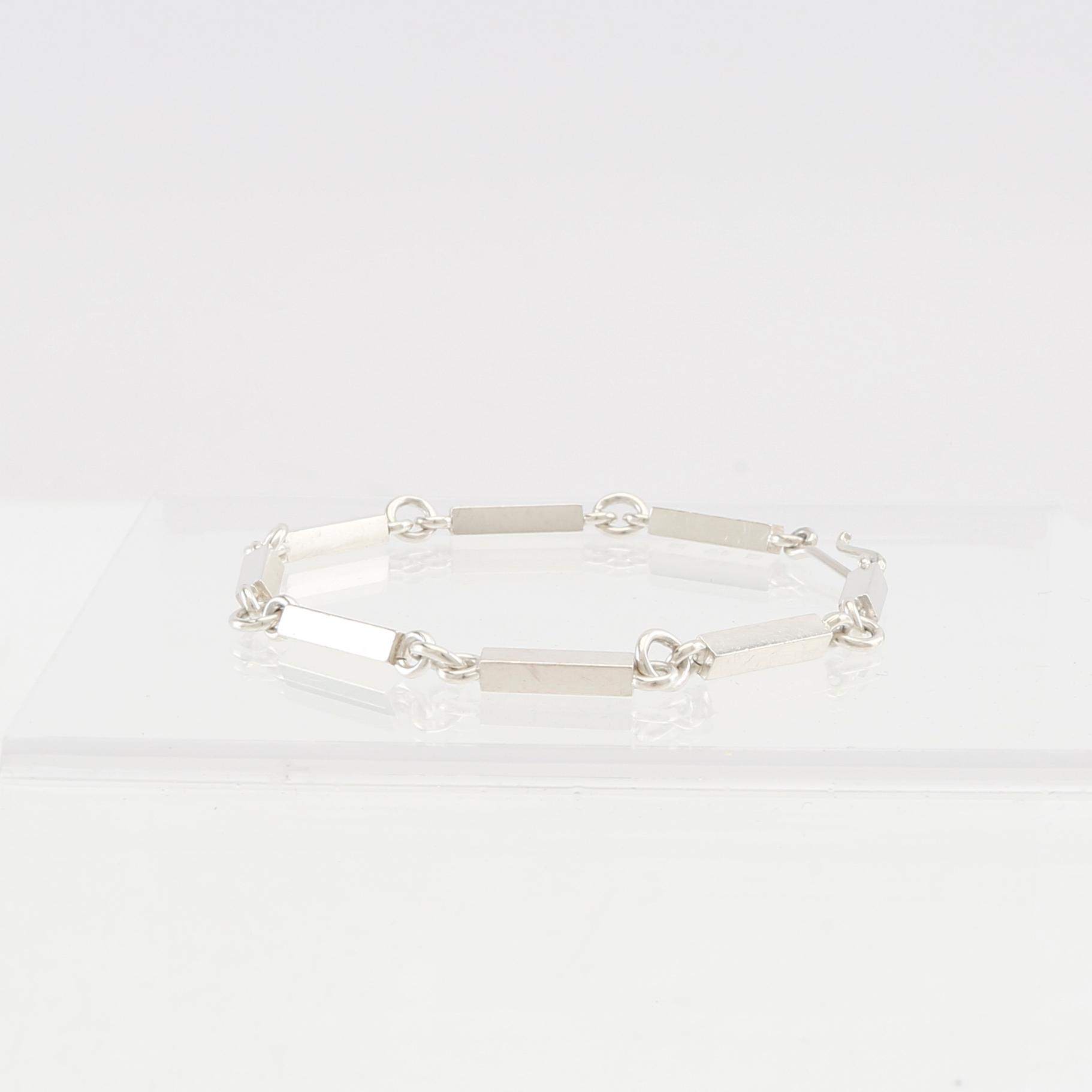 Wiwen Nilsson, armband stavkedja silver, Lund 1939.