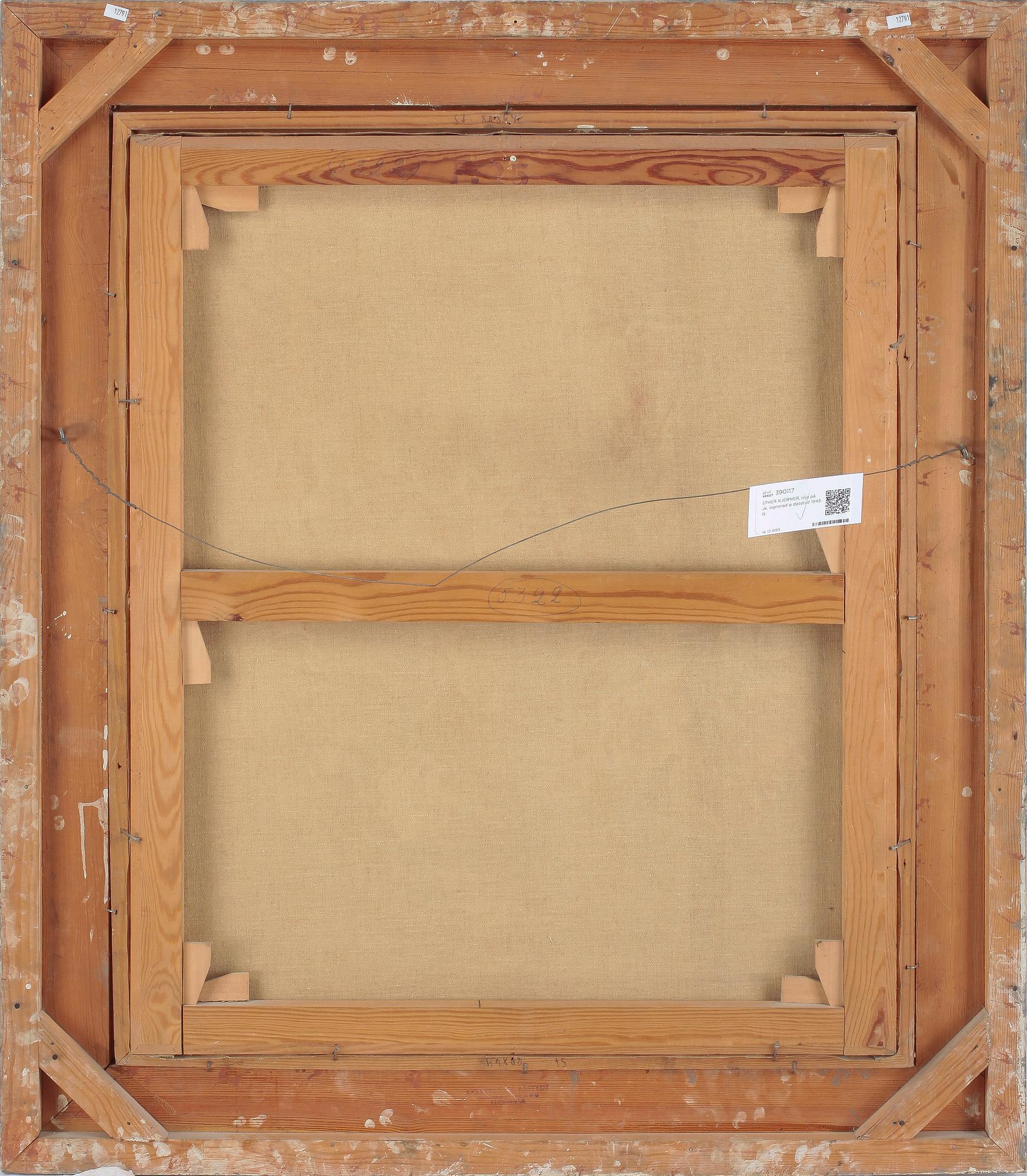 ESTHER KJERNER, olja på duk, signerad o daterad 1945.