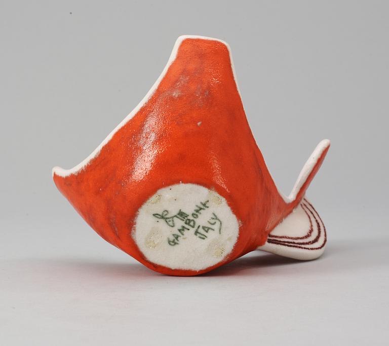 A Guido Gambone eathenware bowl, Italy, 1950's.