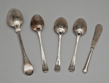 DOSOR, 4 st, silver, 1800/1800-tal. Totalvikt 129 g.