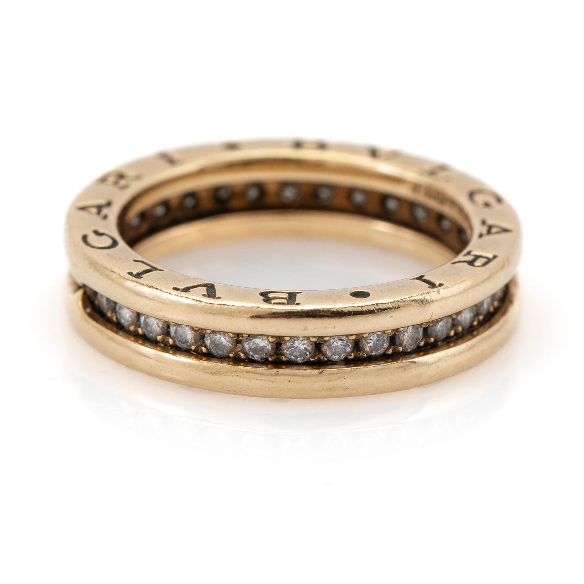 Bulgari, ring, 18k guld med briljantslipade diamanter.